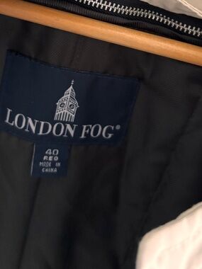 Vintage London Fog Trench Coat with Zip-Out Plaid Liner - Men's 40R